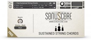 sonuscore sustained string chords interface