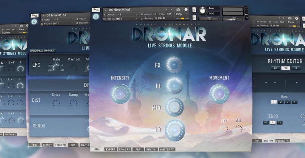 gothic instruments dronar live strings
