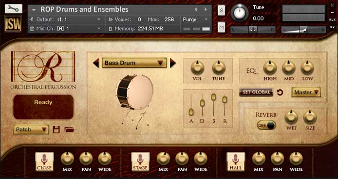 rhapsody orchestral percussion interface