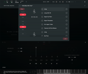 spitfire audio hans zimmer strings interface patch browser
