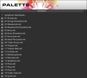 red room audio palette folder structure