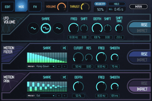 uvi meteor rise hit engine modulation tab