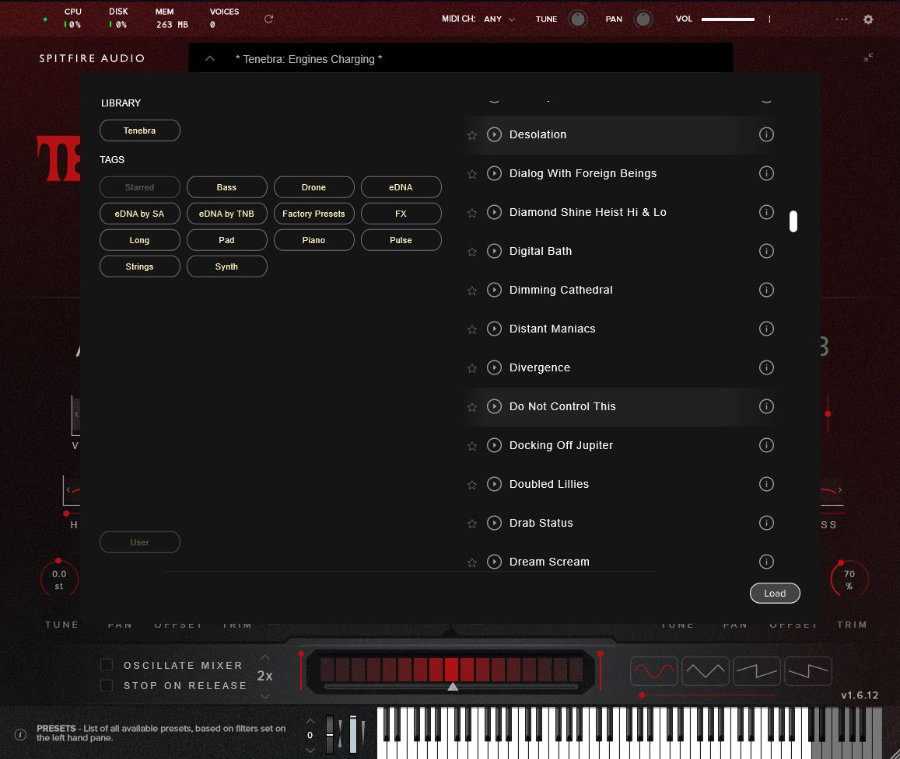 Tenebra Preset Browser