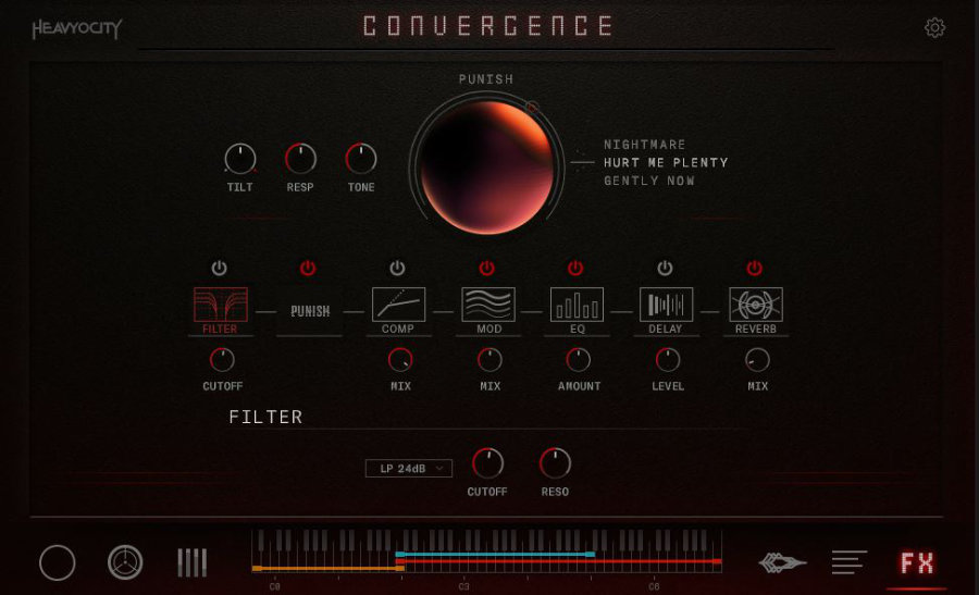Heavyocity Convergence global FX section in the Gravity 2 engine
