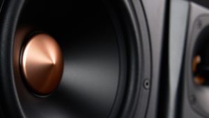 close up image of a professional studio loudspeaker